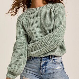 NWT Altar’d State Sage Green Chenille Sweater, Small